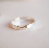 Silver mobius ring