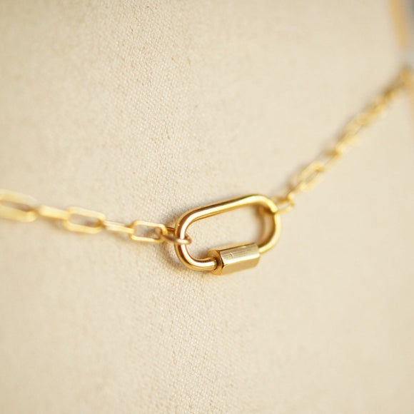 gold carabiner clasp