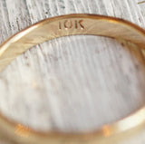 Hammered recycled gold  band
