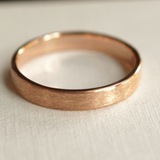 3mm wide rose gold wedding ring