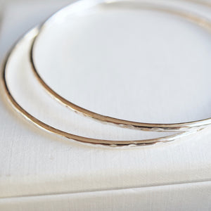 Sterling silver stacking bangle