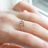 greek leaf ring in 10k gold