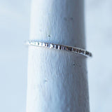 sterling silver ring notched texture