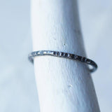 Oxidized silver stacking ring 16 gauge