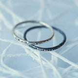 hammered sterling silver stacking rings