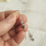 Dainty gemstone dangle earrings