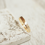 rustic hammered gold wedding ring