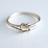 forget me knot ring, sterling silver