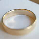 inside of solid 5mm wide gold band