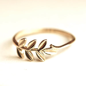Olive branch ring 10k gold