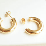 Fat Huggie Hoop Gold Vermeil Earrings