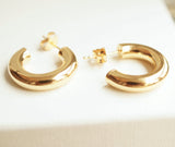 Chunk Gold Hoop Earrings