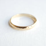 hammered recycled gold wedding band