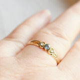 Diamond and sapphire gold ring