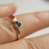 2 stone sapphire and diamond ring