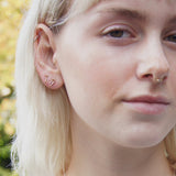 paperclip earrings solid gold