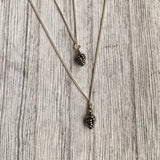Tiny Silver Pinecone Necklace