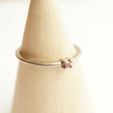 Dainty pink sapphire ring