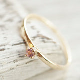 pretty pink sapphire gold ring