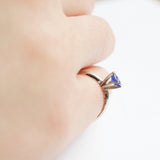 Half carat blue sapphire ring
