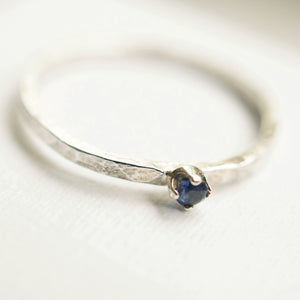 Sapphire Stacking Ring Blue